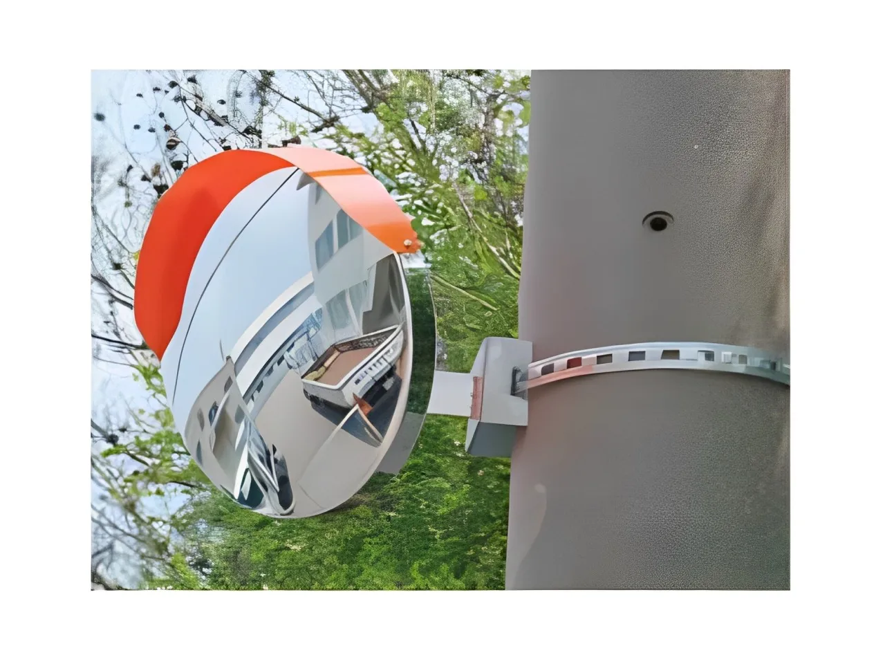 小型道路鏡　電柱金具